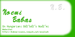 noemi babas business card